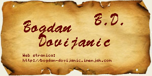 Bogdan Dovijanić vizit kartica